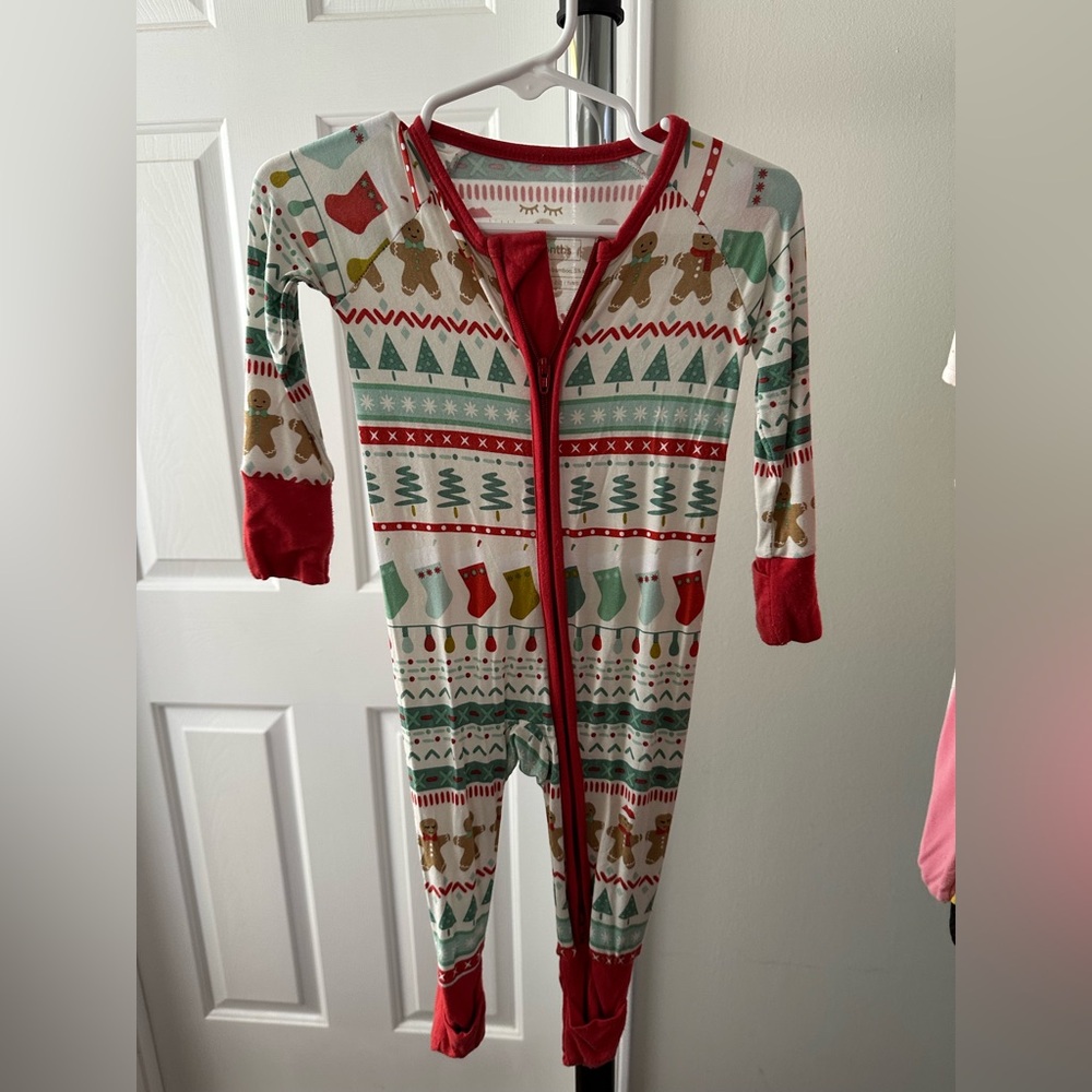 3-6 Months. Little Sleepies / Fair Isle (Holiday Pajamas)